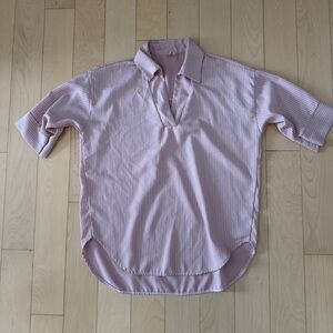 Pink and White Striped Shirt